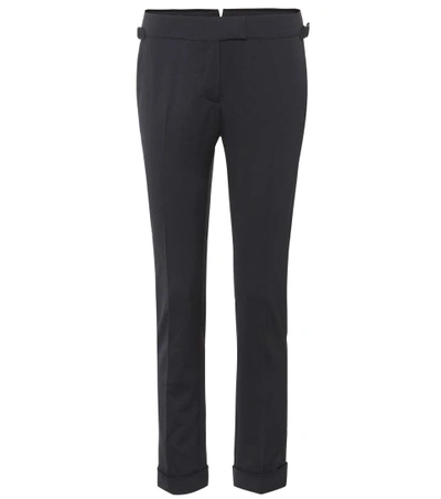 Tom Ford Stretch-wool Trousers In Black
