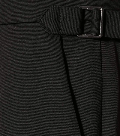 Shop Tom Ford Stretch-wool Trousers In Black