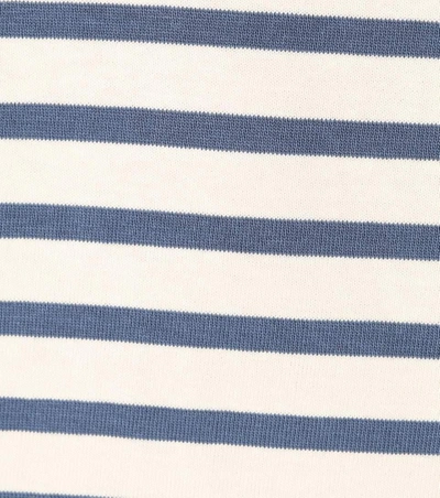 Shop Apc Striped Cotton T-shirt Dress In Lleu