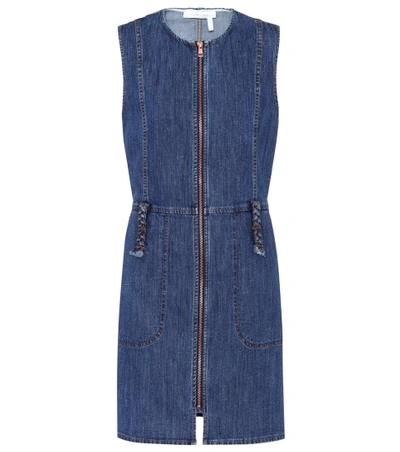 See By Chloé Zip-front Denim Dress In Washed Indigo | ModeSens