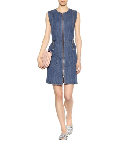 Shop See By Chloé Denim Dress In Washed Iedigo