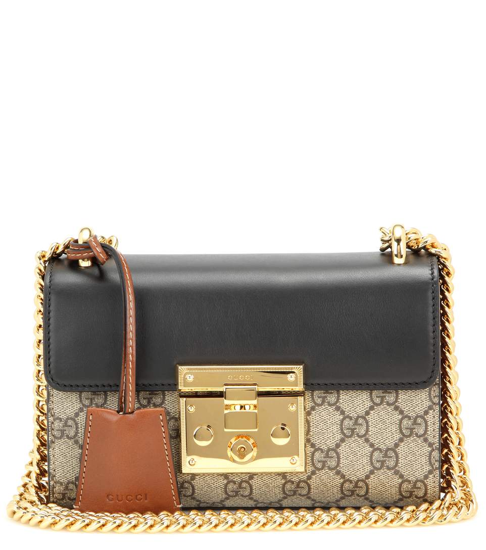 small padlock gg supreme canvas & leather shoulder bag