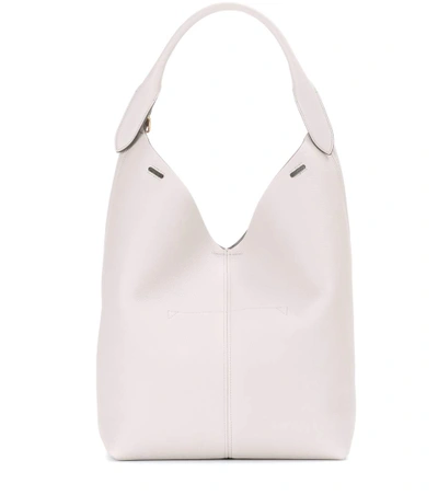 Shop Anya Hindmarch The Bucket Leather Shoulder Bag In Grey