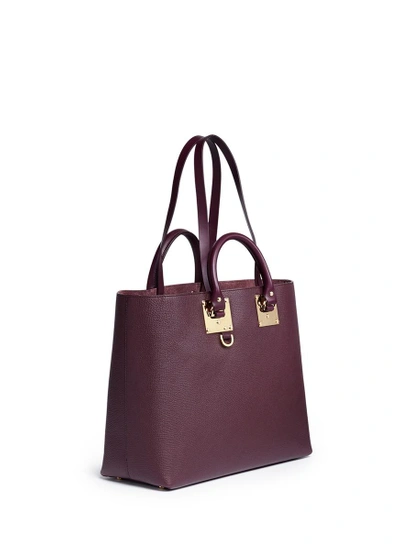 Shop Sophie Hulme 'cromwell East West' Calfskin Leather Tote Bag