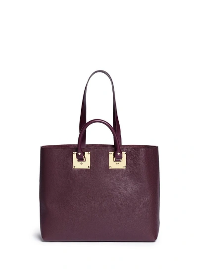 Shop Sophie Hulme 'cromwell East West' Calfskin Leather Tote Bag
