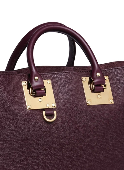 Shop Sophie Hulme 'cromwell East West' Calfskin Leather Tote Bag