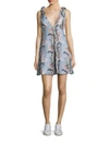 ZIMMERMANN Winsome Linen Floral-Print Trapeze Dress