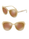 DOLCE & GABBANA 57MM Mirrored Cat Eye Sunglasses