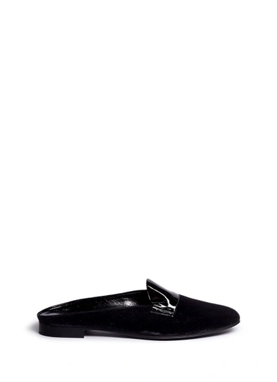Shop Pierre Hardy 'jacno' Patent Leather Vamp Velvet Slippers