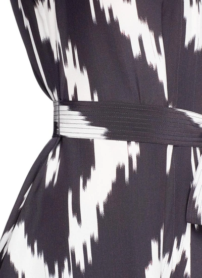 Shop Theory 'desza' Ikat Print Belted Silk Sleeveless Top