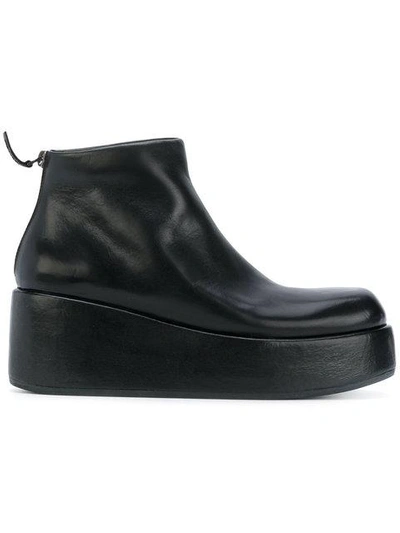 Shop Marsèll Platform Leather Boots In Black