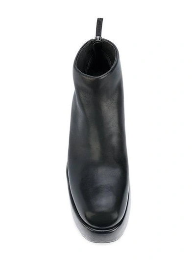 Shop Marsèll Platform Leather Boots In Black