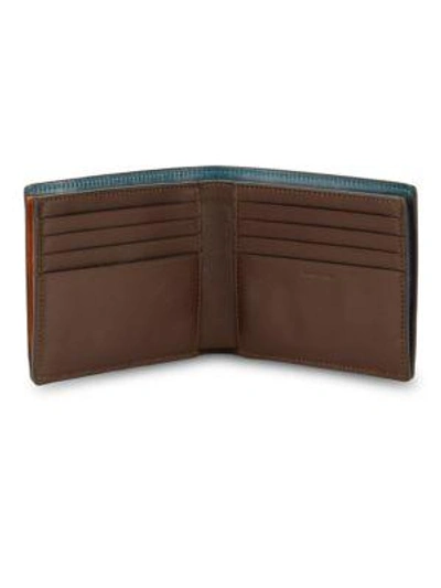 Shop Paul Smith Leather Wallet In Chocolate