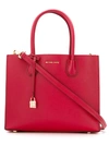 Michael Michael Kors Studio Mercer Convertible Large Leather Tote In Red