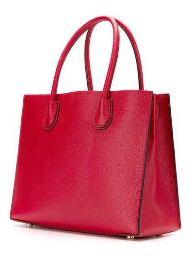 Shop Michael Michael Kors Large Mercer Tote In Red