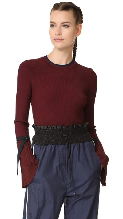 Shop 3.1 Phillip Lim / フィリップ リム Pleated Pullover In Burgundy