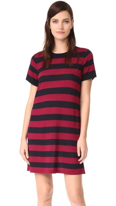 Jenni Kayne Stripe T-shirt Dress In Red/navy