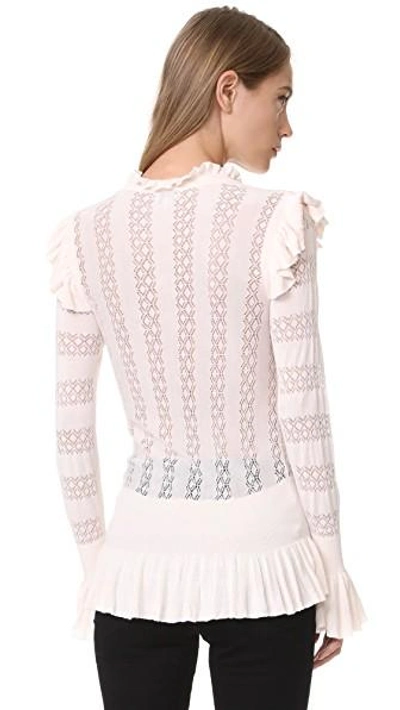 Shop Temperley London Cypre Frill Top In Almond