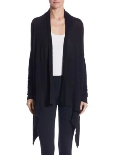 Shop Rick Owens Wool Wrap Cardigan In Black