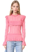 TEMPERLEY LONDON CYPRE FRILL TOP