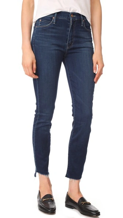 Mother Stunner Ankle Step Fray Jeans In After Hours