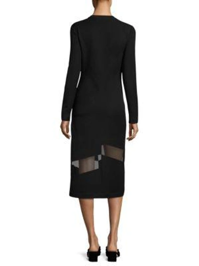 Shop Public School Elsi Sheer Paneled Dress In Black