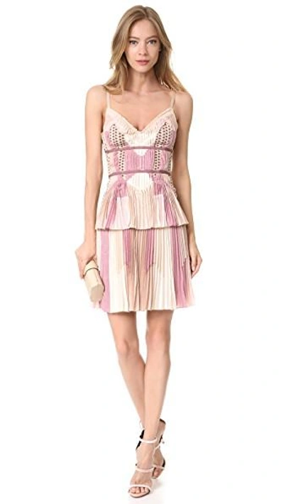 Shop Herve Leger Sleeveless Dress In Champagne