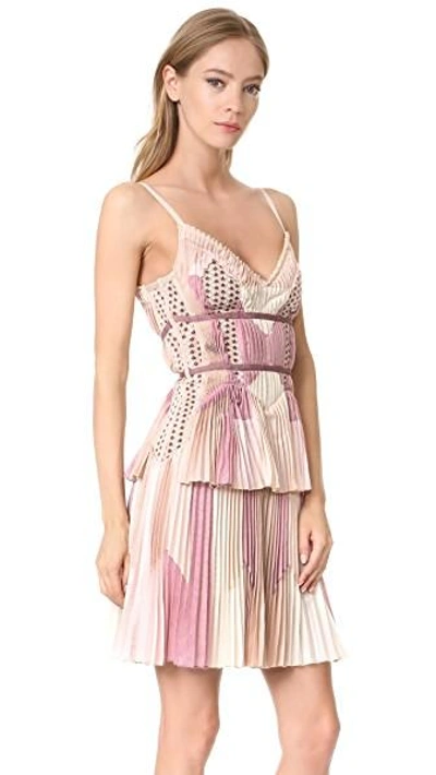 Shop Herve Leger Sleeveless Dress In Champagne
