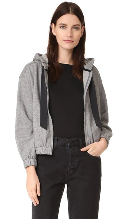 Demylee Seanne Zip Up Sweatshirt In Medium Heather Grey
