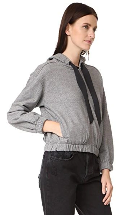 Shop Demylee Seanne Zip Up Sweatshirt In Medium Heather Grey