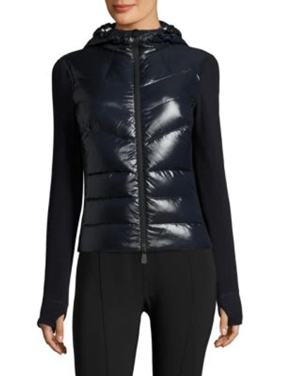 Moncler Hooded Zip-front Jacket In Black