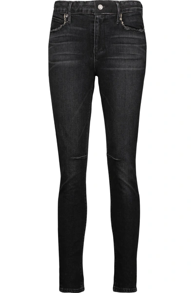 Rta Monroe High-rise Faded Frayed Skinny Jeans