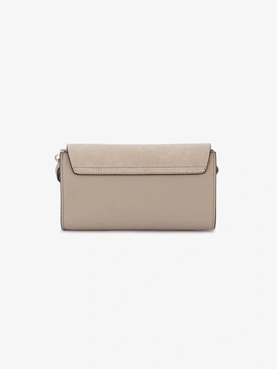 Shop Chloé Grey Suede Faye Wallet Bag