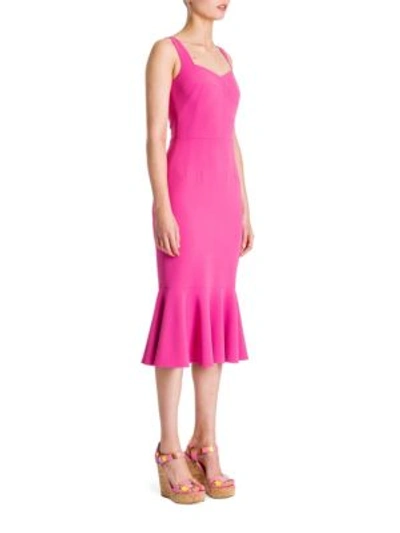 Shop Dolce & Gabbana Cady Sleeveless Dress In Pink