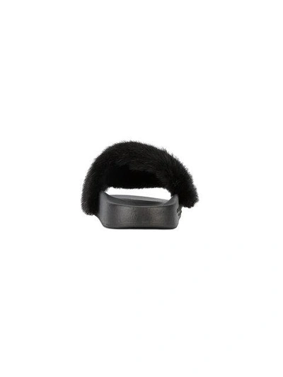 Shop Givenchy Black Fur Slides 