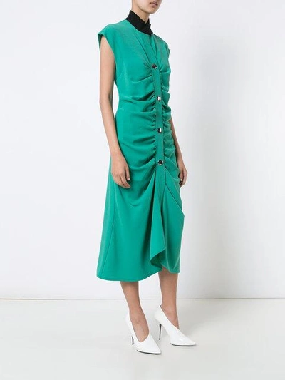 Shop Marni Draped Dress - Green