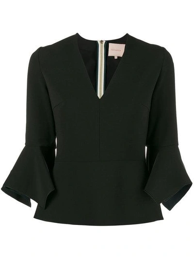 Shop Roksanda Prila Silk Blouse In Black