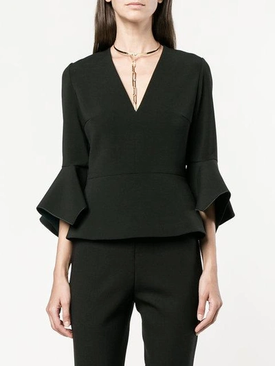 Shop Roksanda Prila Silk Blouse In Black