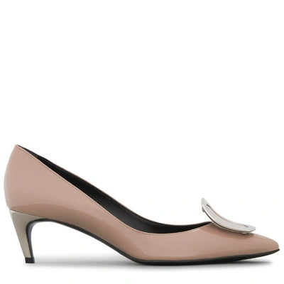Roger Vivier Chips Pumps In Patent Leather In Grey