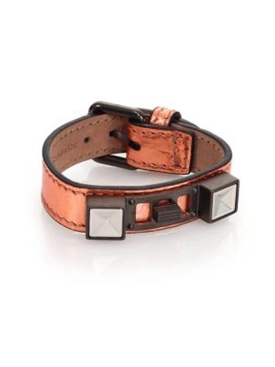 Proenza Schouler Ps11 Metallic Leather Bracelet In Copper