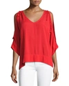 ELLA MOSS KATELLA TEXTURED DEEP V TUNIC TOP