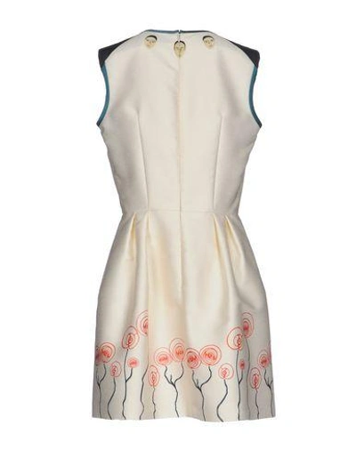Shop Caterina Gatta Short Dress In Ivory