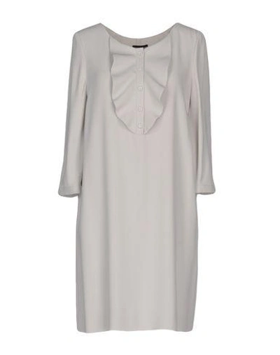 Emporio Armani Short Dress In Light Grey