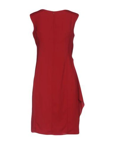 Shop Emporio Armani Short Dress In Red