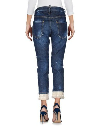 Shop Dsquared2 Woman Jeans Blue Size 4 Cotton, Elastane, Silk, Polyamide