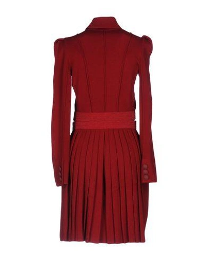 Shop Emporio Armani Overcoats In Red