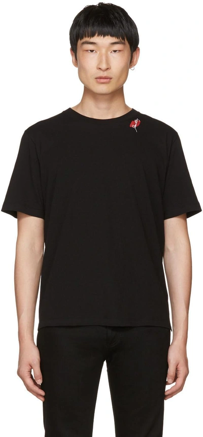 Shop Saint Laurent Black 'slow Kisses' T-shirt