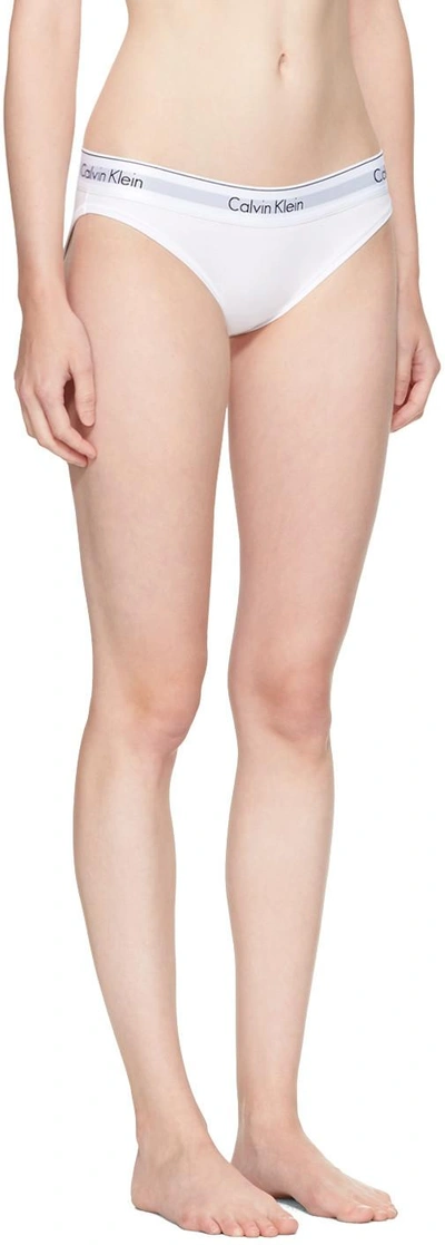 Shop Calvin Klein Underwear White Modern Cotton Bikini Briefs