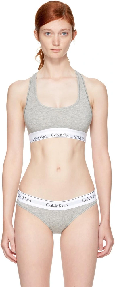 Calvin Klein Underwear Grey Modern Cotton Bralette | ModeSens