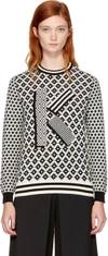 KENZO Black & Ivory Fairisle 'K' Sweater